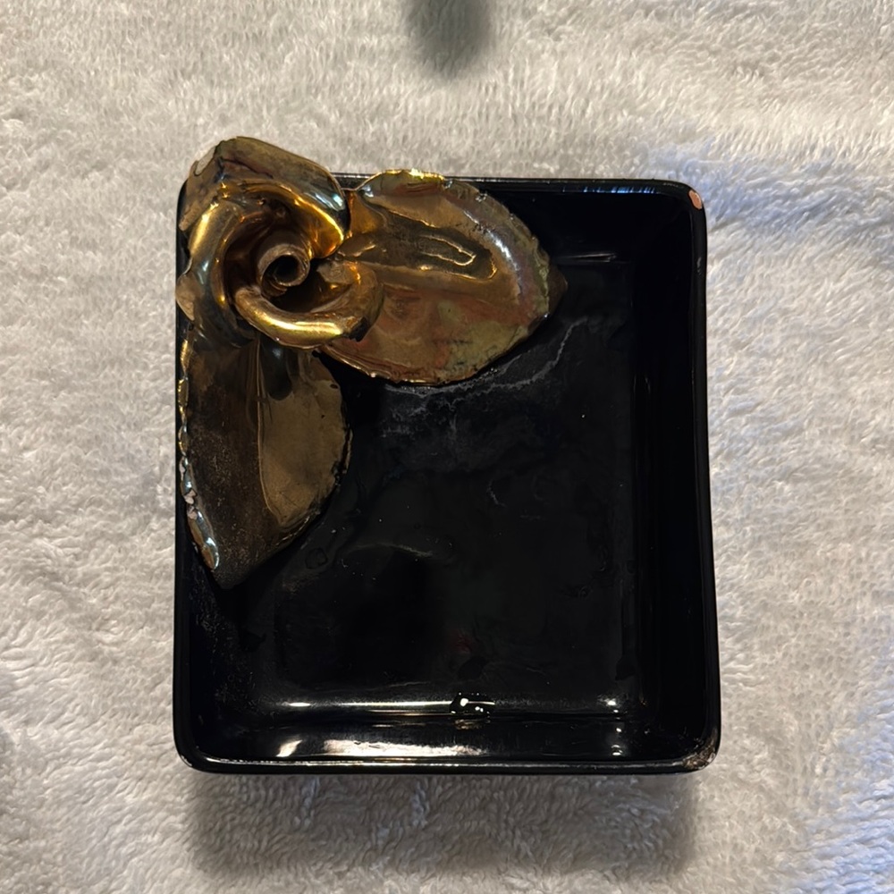Black and Gold Decorative Dish